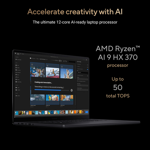 ASUS ProArt P16 H7606WP-RJ129X. Product type: Laptop, Form factor: Clamshell. Processor family: AMD Ryzen AI 9 HX, Process