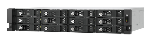 QNAP 12 x Total de compartimentos Sistema de armazenamento DAS - 2U Montável sobre rack - 0 x HDD Installed - Adequado par