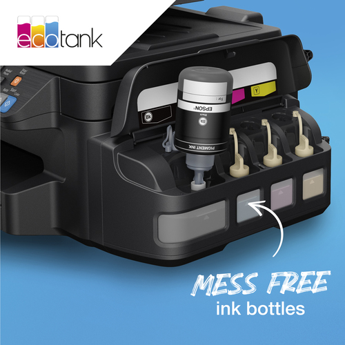 T6646 Ecotank Multipack 4-colori flacone di inchiostro Nero, Ciano, Magenta, Giallo, da 70 ml;664 EcoTank 4-colour Multipack