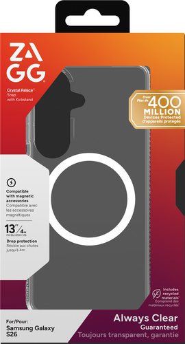 ZAGG Crystal Palace Snap Case For Galaxy S26. Case type: Cover, Brand compatibility: Samsung, Compatibility: Galaxy S26, M