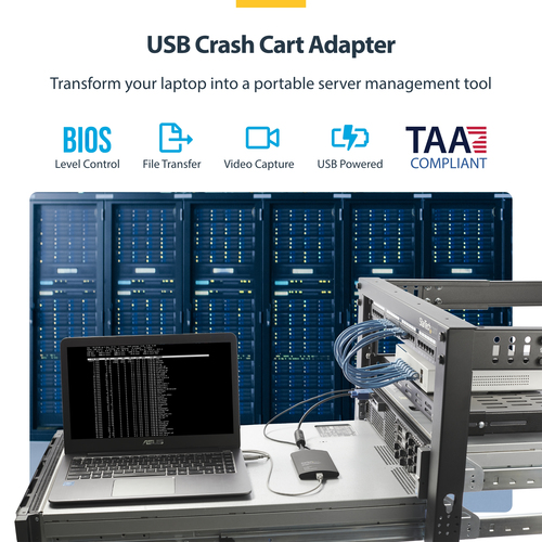 StarTech.com KVM Console - Wired - TAA Compliant - 1 Computer(s) - 1 Local User(s) - WUXGA - 1920 x 1200 Maximum Video Res