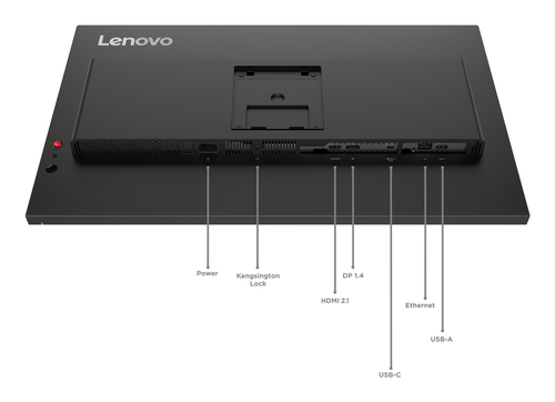 Lenovo ThinkVision T27UD-40 27" Class 4K UHD LED Monitor - 16:9 - Eclipse Black - 68.6 cm (27") Viewable - In-plane Switch