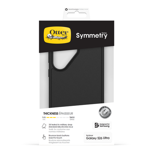 OtterBox Symmetry Estojo para Samsung Smartphone - Preto - Resistente a quedas, Impacto resistente - 17,5 cm (6,9")spacTam