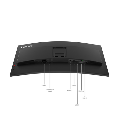 Moniteur LED Lenovo ThinkVision T34WD-40 34" Classe WQHD Écran incurvé - 21:9 - Noir éclipse - 86,4 cm (34") Viewable - Ve