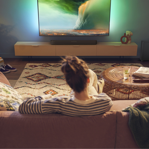 Sound Bar Speaker Philips TAB5309 2.1 Bluetooth - 120 W RMS - Grigio scuro - Parato montabile - 150 Hz a 20 kHz - Dolby Di