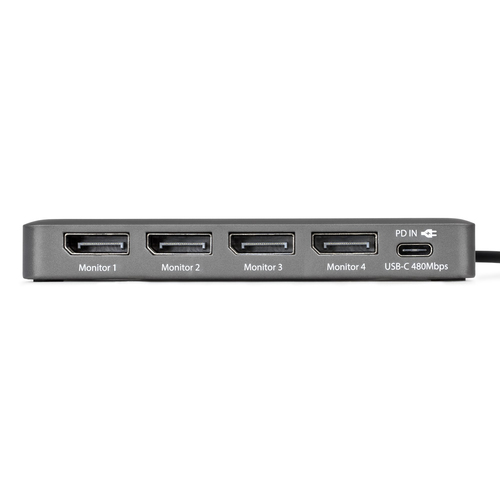 StarTech.com USB Type C Docking Station for Workstation - Charging Capability - 140 W - Space Gray - TAA Compliant - 4 Dis