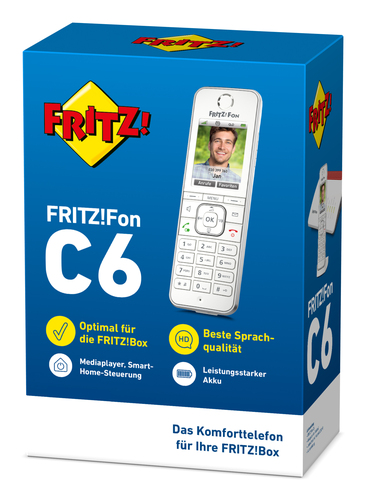 FRITZ!Fon C6  Das Telefon für die FRITZ!Box  Komfort-Schnurlostelefon mit intuitiver Menüführung für alle FRITZ!Box-Modell