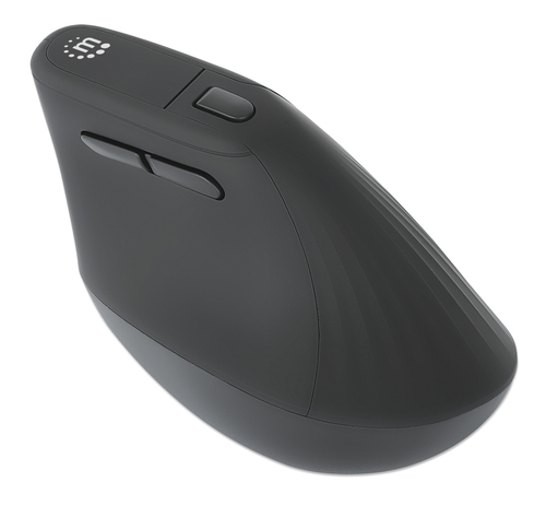 Manhattan Mouse - Radio Frequency - USB Type A - Optical - 6 Button(s) - Black - Wireless - 10 m - 2.40 GHz - 1600 dpi - S