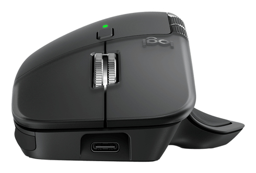 Logitech MX Master 4 Maus - Bluetooth/Radio-Frequenz - USB-Typ C, USB Typ-A - Darkfield - 8 Taste(n) - Graphit - Kabellos 