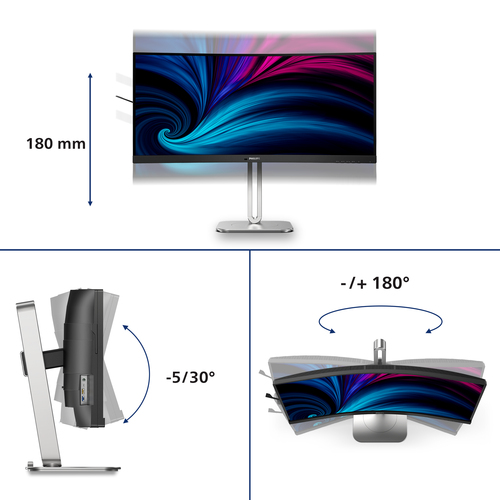 Philips 34B2U5600C 34 Zoll Klasse UW-QHD LCD-Monitor - 86,4 cm (34 Zoll) Viewable - Vertical-Alignment-Technologie (VA) - 