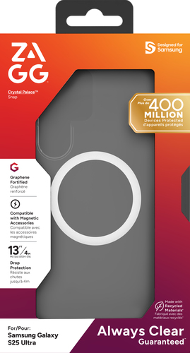 ZAGG Crystal Palace Snap Samsung Galaxy S25 Ultra. Case type: Cover, Brand compatibility: Samsung, Compatibility: Galaxy S