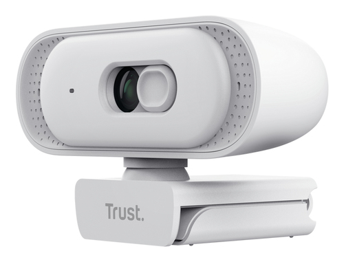 Webcam Trust - 30 fps - Blanc - USB 2.0 Type A/USB 2.0 Type C - Vidéo 2560 x 1440 - Focale fixe - 76° Angle - Fixation pou