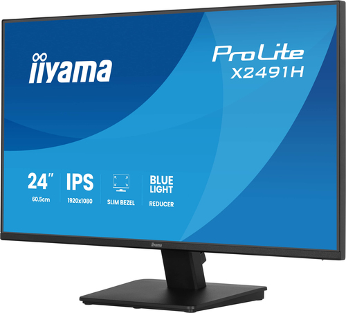 iiyama ProLite X2491H-B1 24 Zoll Klasse Full HD LED-Monitor - 16:9 Format - Mattschwarz - 60,5 cm (23,8 Zoll) Viewable - I