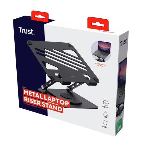 Trust Höhenverstellbar Notebook-Ständer - Bildschirmgröße: Bis zu 40,6 cm (16 Zoll) - 10 kg TragfähigkeitDisplay Type Supp