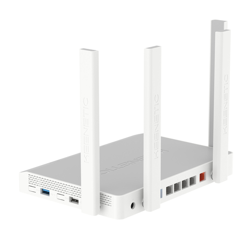 Keenetic Hero AX1800 Mesh Wi-Fi 6 Router with a 5-Port Gigabit Smart Switch, SFP Combo Port, USB 2.0 and USB 3.0 Ports. WA