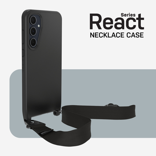 OtterBox React Estojo de transporte Samsung Smartphone - Preto - Alça de pescoço