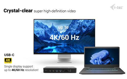 I-TEC THUNDERBOLT 5 DOCK 3X LCD M.2 SLOT 2.5 GLAN PD 140W UK
