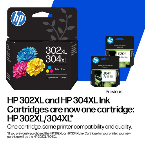 HP 302/304 Original Inkjet Ink Cartridge - Tri-colour Pack