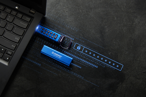 IronKey Keypad 200 IKKP200 128 GB USB 3.2 (Gen 1) Type A Flash Drive - XTS-AES - 145 MB/s Read Speed - 115 MB/s Write Speed