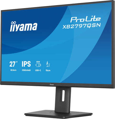 iiyama ProLite XB2797QSN-B1 27 Zoll Klasse WQHD LED-Monitor - 16:9 Format - Mattschwarz - 68,6 cm (27 Zoll) Viewable - IPS