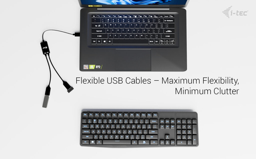 i-tec USB-A Cable HUB 2 port (2x USB-A). Kabellänge: 0,1 m. Anschluss 1: USB A, Anschluss 2: 2 x USB A, USB Version: USB 3