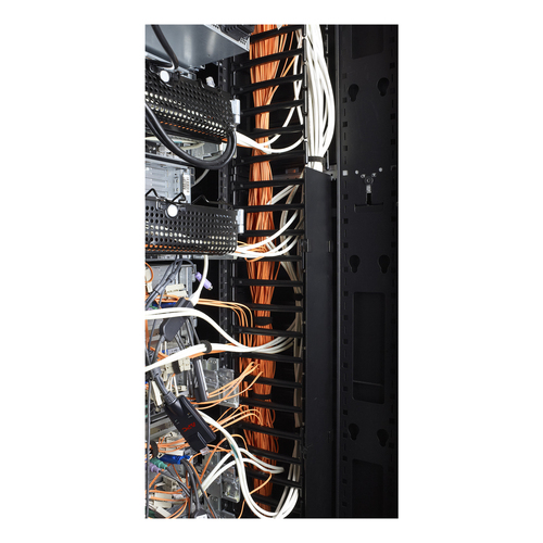 APC AR7588 Cable Organizer - Black - 2 Each Pack - TAA Compliant - Cable Pass-through - 48U Rack Height