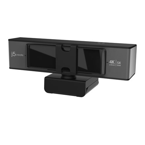 Webcam j5create - 8 Megapixel - 30 fps - Nero, Argento - 1 - 4K, 2K, Full HD, HD - 3840 x 2160 Video - CMOS Sensore - 70° 