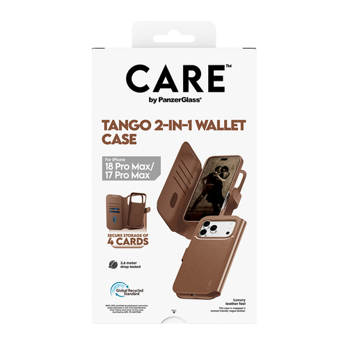 CARE Tango Tasche (Brieftasche) Apple iPhone 17 Pro Max Smartphone - Braun