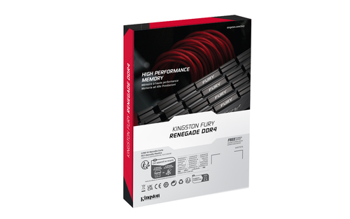 Kingston Technology FURY 16GB 4000MT/s DDR4 CL19 DIMM (Kit of 2) Renegade Black. Component for: PC, Internal memory: 16 GB