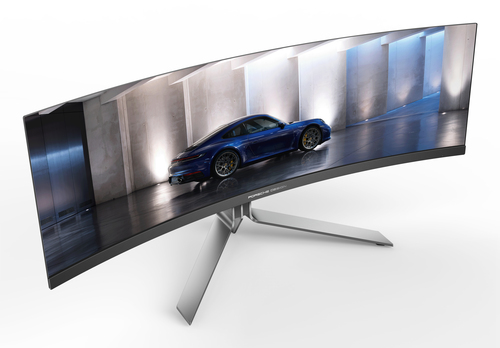 AOC AGON PRO PD49 49" Class Dual Quad HD (DQHD) Ecrã curvo Monitor OLED para jogos - 32:9 - Prata, preto texturizado - 124