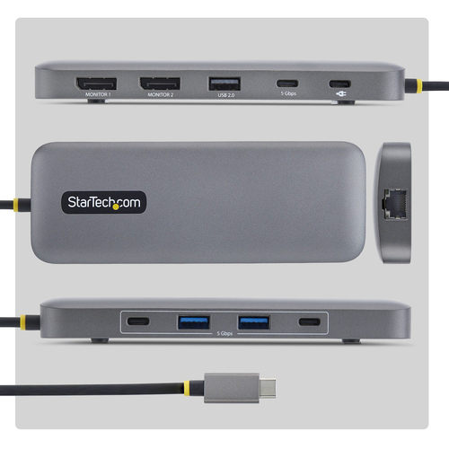 StarTech.com 189B-USBC-MULTIPORT. Übertragungstechnik: Kabelgebunden, Hostschnittstelle: USB 3.2 Gen 1 (3.1 Gen 1) Type-C,