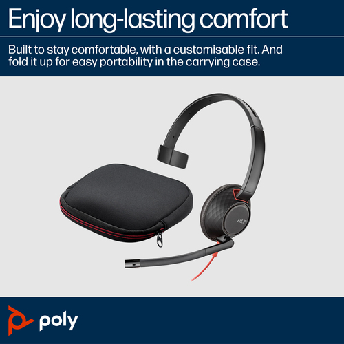 HP Poly Blackwire 5210 Monaural USB-C Headset +3.5mm Plug +USB-C/A Adapter. Product type: Headset. Connectivity technology