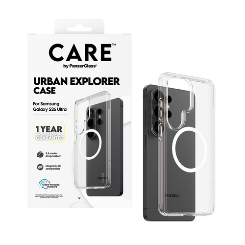 PANZERGLASS CARE CASE URBAN QI SAMS GALAXY S26 ULTRA TRP/WHITE