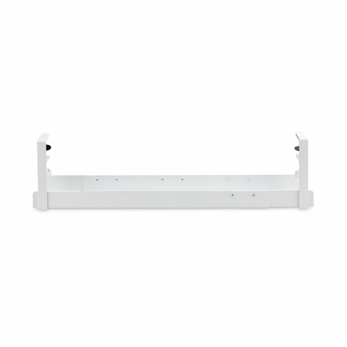 StarTech.com Under Desk Cable Management Tray, Length Adjustable, Clamp-On Installation, No Drilling Required, White - Len
