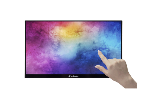 Monitor LCD Touchscreen Verbatim PMT-14 - 355,6 mm (14") Classe - 16:9 - 6 ms - 35,6 cm (14") Viewable - Capacità - 10 Poi