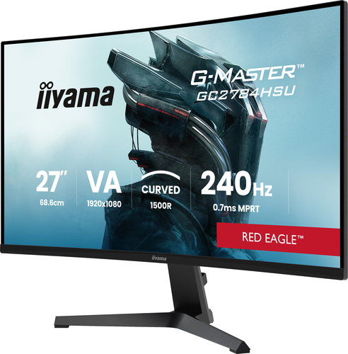 Moniteur de jeu LCD iiyama G-MASTER Red Eagle GC2784HSU-B1 27" Classe Full HD Écran incurvé - 16:9 - Noir - 68,6 cm (27") 