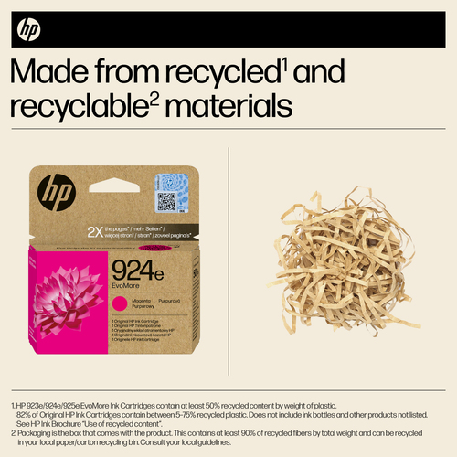 HP EvoMore 924E Original Inkjet Ink Cartridge - Magenta - 1 Pack - 800 pages