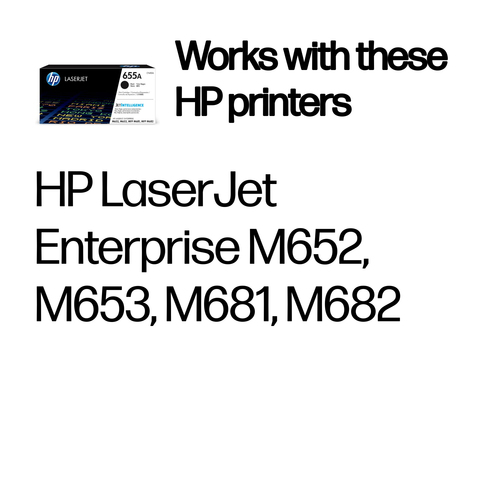 HP 655A Original Laser Cartucho de toner - Preto - 1 Pack - Laser - 1 / Pack