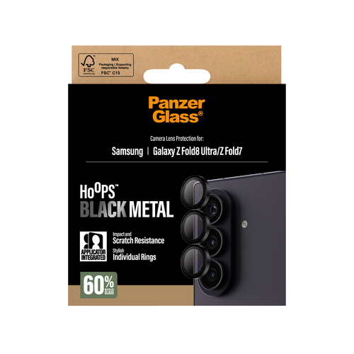 PANZERGLASS HOOPS CAMERA LENS SAMSUNG FOLD 7/FOLD 8 ULTRA BLK