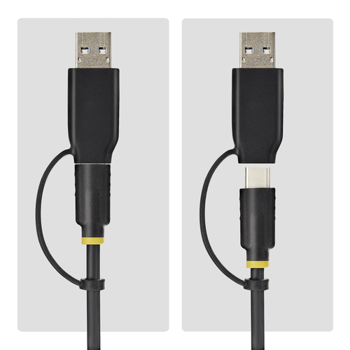 StarTech USB-C/USB-A to M.2 NVMe Dock Adapter, 10Gbps, Tool-Free External M.2 NVMe SSD Reader, B+M/M-Key - USB-C/USB-A to 