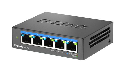 D-Link 5-Port Multi-Gigabit Unmanaged Switch. Switch type: Unmanaged. Basic switching RJ-45 Ethernet ports type: 2.5G Ethe