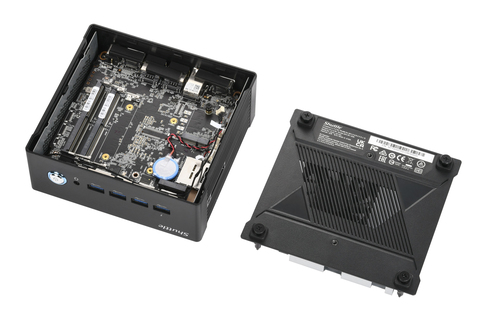 Shuttle Nano PC NT10H5, Intel Core Ultra 5 125H, Intel Arc graphics, 2xHDMI, 2xUSB 4.0 (DP), 2x2.5Gbit LAN, incl. VESA 24/