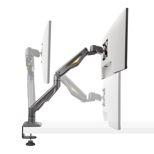 StarTech.com Mounting Arm for Monitor, Display - Black - Landscape/Portrait - TAA Compliant - Height Adjustable - 1 Displa