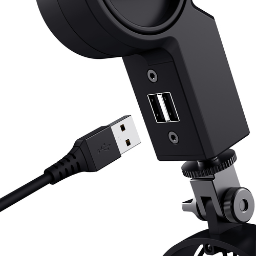 MikrofonTrust Onyx - Kabelgebunden - Kondensator - Schwarz - Kardioide - 1,80 m - USB Typ-A - Tischhalterung, Dämpferbrück