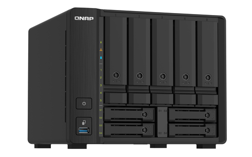 QNAP TS-932PX-4G 9 x Total de compartimentos Sistema de armazenamento SAN/NAS - 512 MB Flash Memory Capacity Quad-core (4 