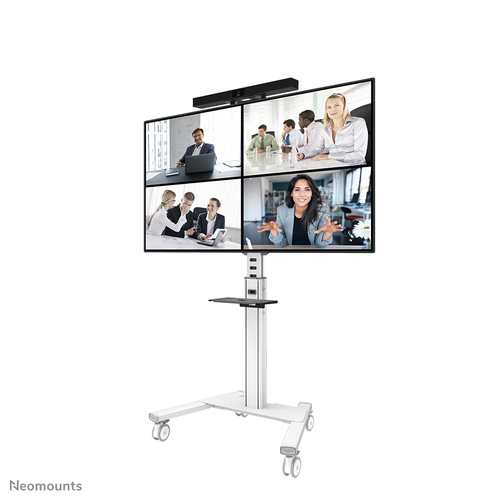 Neomounts Mounting Shelf for Video Bar, Multimedia Device, Display Screen - Black - Height Adjustable - 9 kg Load Capacity