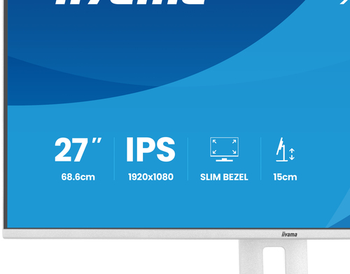 27IN WHITE IPS-PANEL 4-SIDE SLIM BEZEL1920X1080 120HZ EYECOM