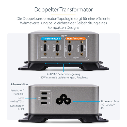 4-PORT USB-C CHARGER 240W