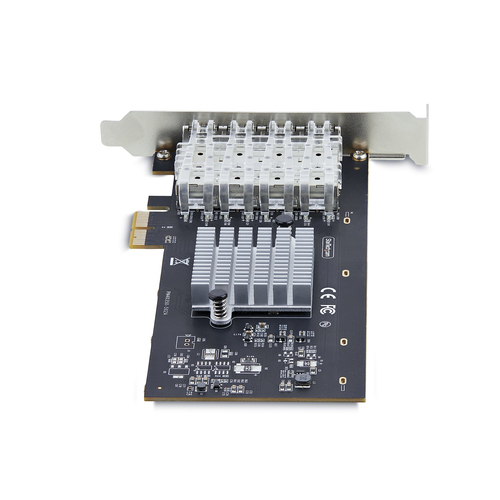 StarTech.com 4-Port GbE SFP Network Card, PCIe 2.0 x2 (x4, x8, x16 Compatible), Intel I350-AM4, Copper/Fiber Optic, Gigabi