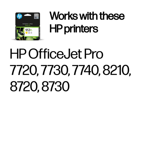 Cartouche jet d'encre D'origine HP 953XL Élevé Rendement Jet d'encre - Jaune - Jet d'encre - Rendement Élevé - 1600 Pages